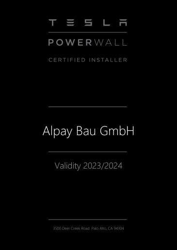Alpay Bau GmbH-Tesla PW CI Certificate-2023-2024