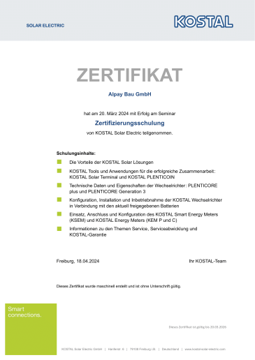 Kostal Seminar-Zertifikat (DACH) 2024-1-1